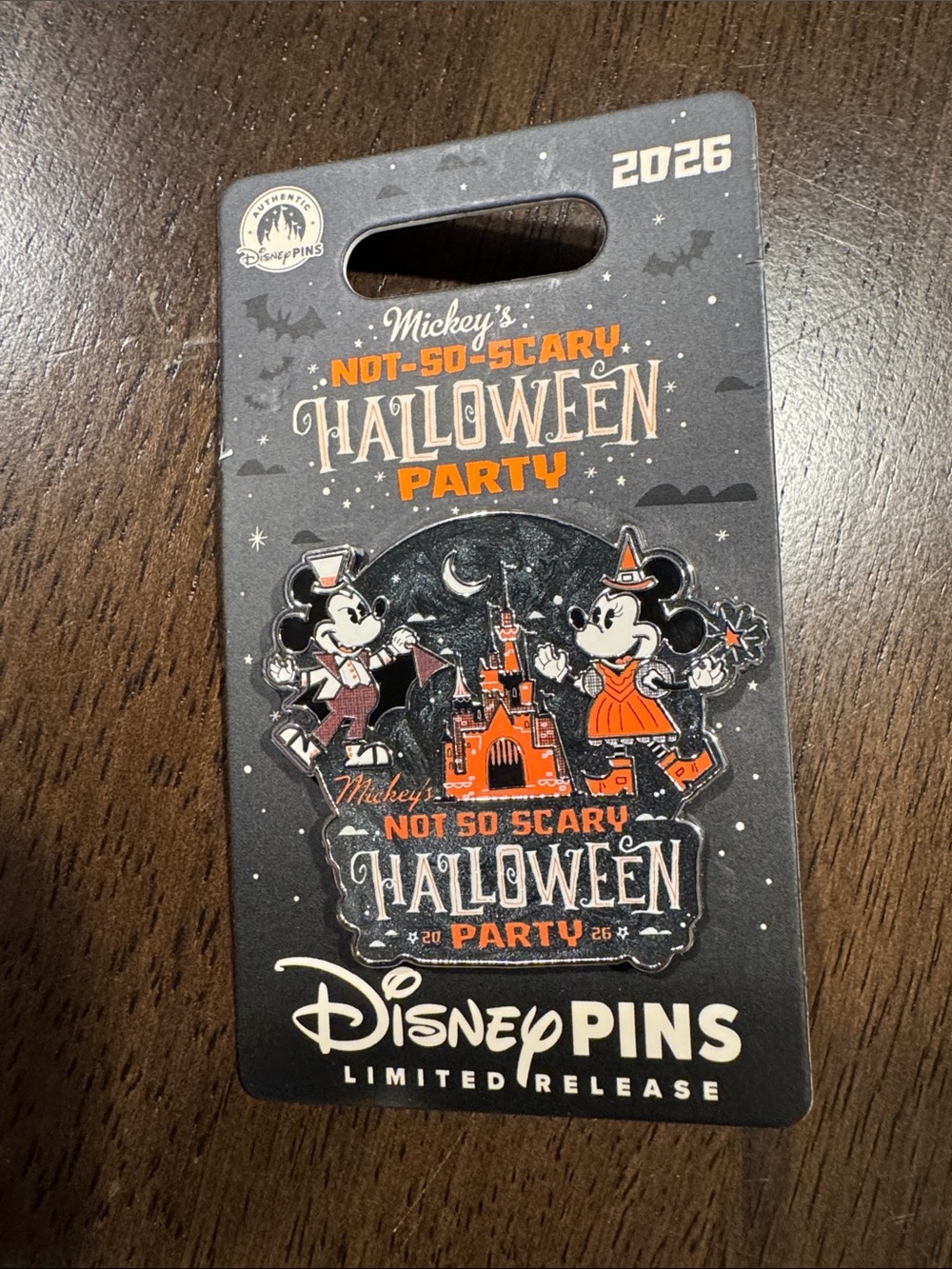 Disney Halloween 2026 Party Pin - Orange & Black Mickey & Minnie
